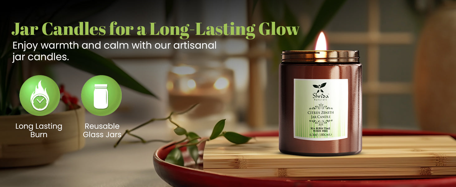 Lemongrass Scented Jar Candle 180g