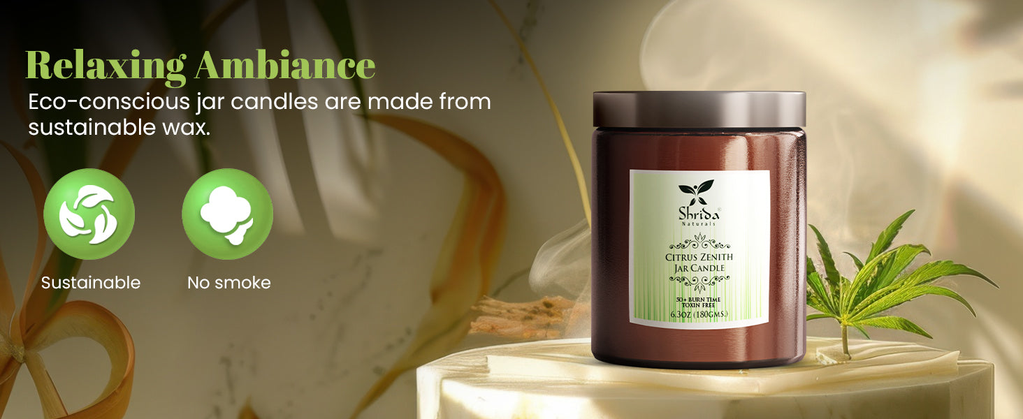 Lemongrass Scented Jar Candle 180g